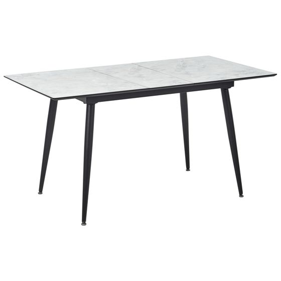 Matbord EFTALIA Vit marmor 120/150 cm 80 cm