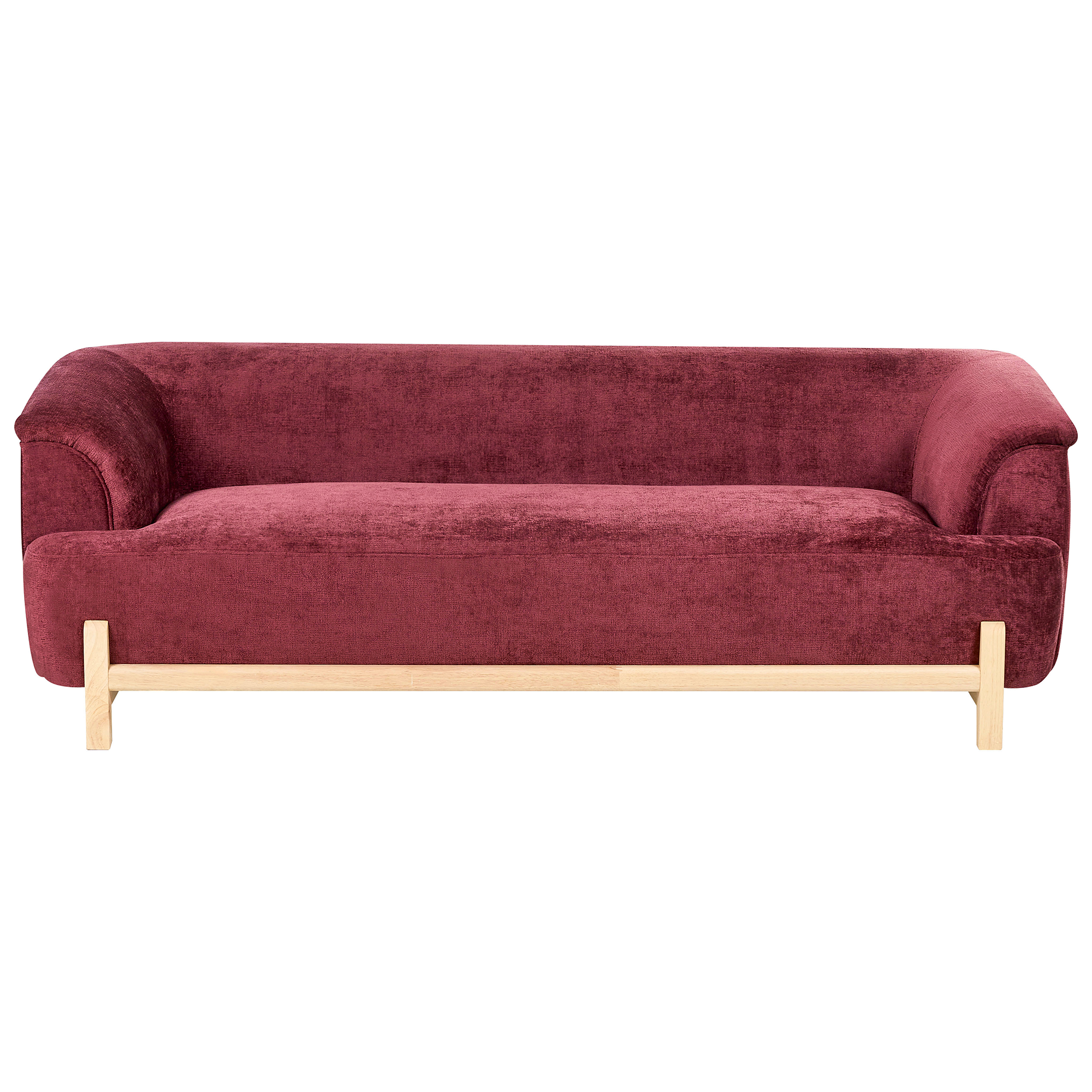 Soffa 3-sits ALNOR Chenille Vinröd