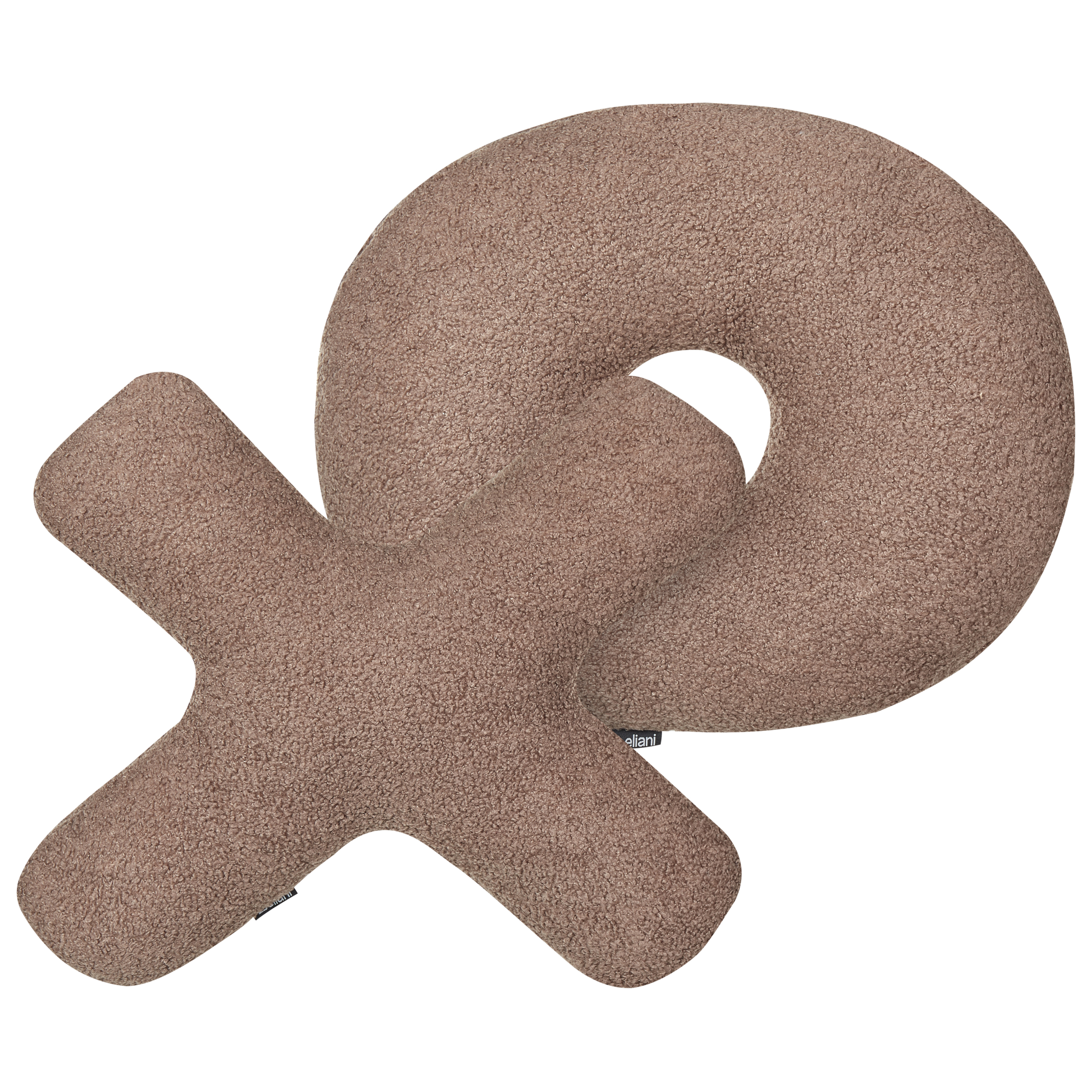 Set med 2 prydnadskuddar HESPERIS Bouclé Brun Monokromt