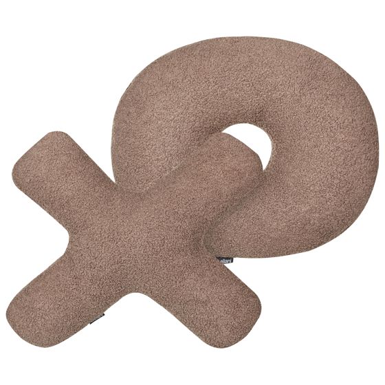 Set med 2 prydnadskuddar HESPERIS Bouclé Brun Monokromt