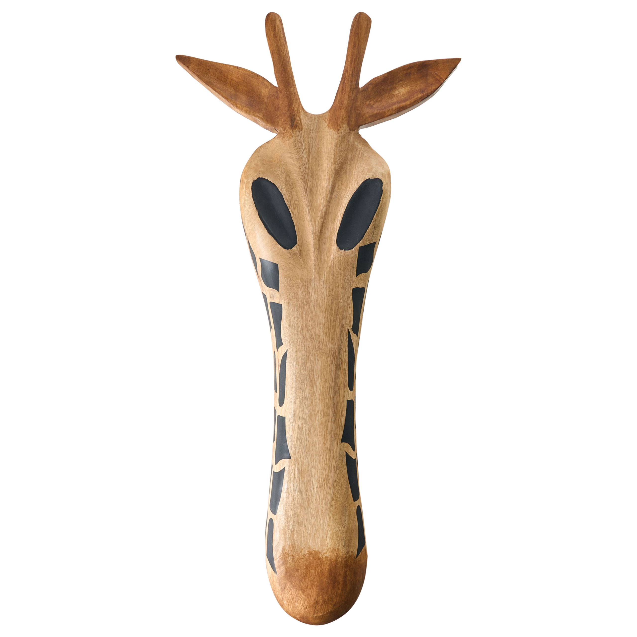 Väggdekoration Giraff EKPOMA 68 cm Mangoträ Ljusbrun