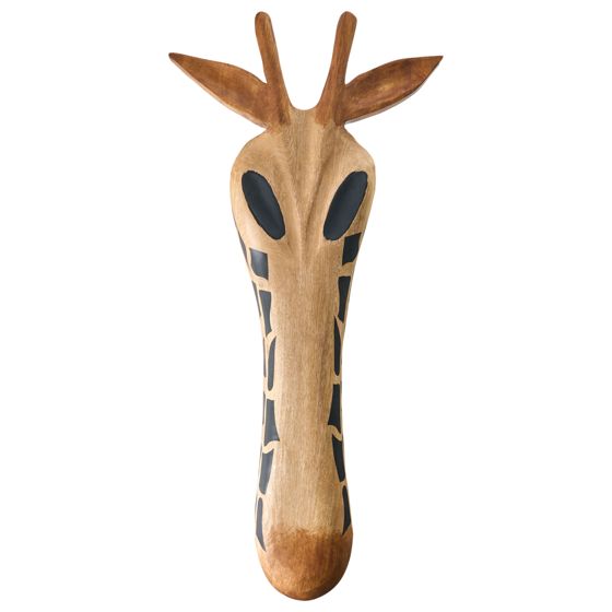 Väggdekoration Giraff EKPOMA 68 cm Mangoträ Ljusbrun
