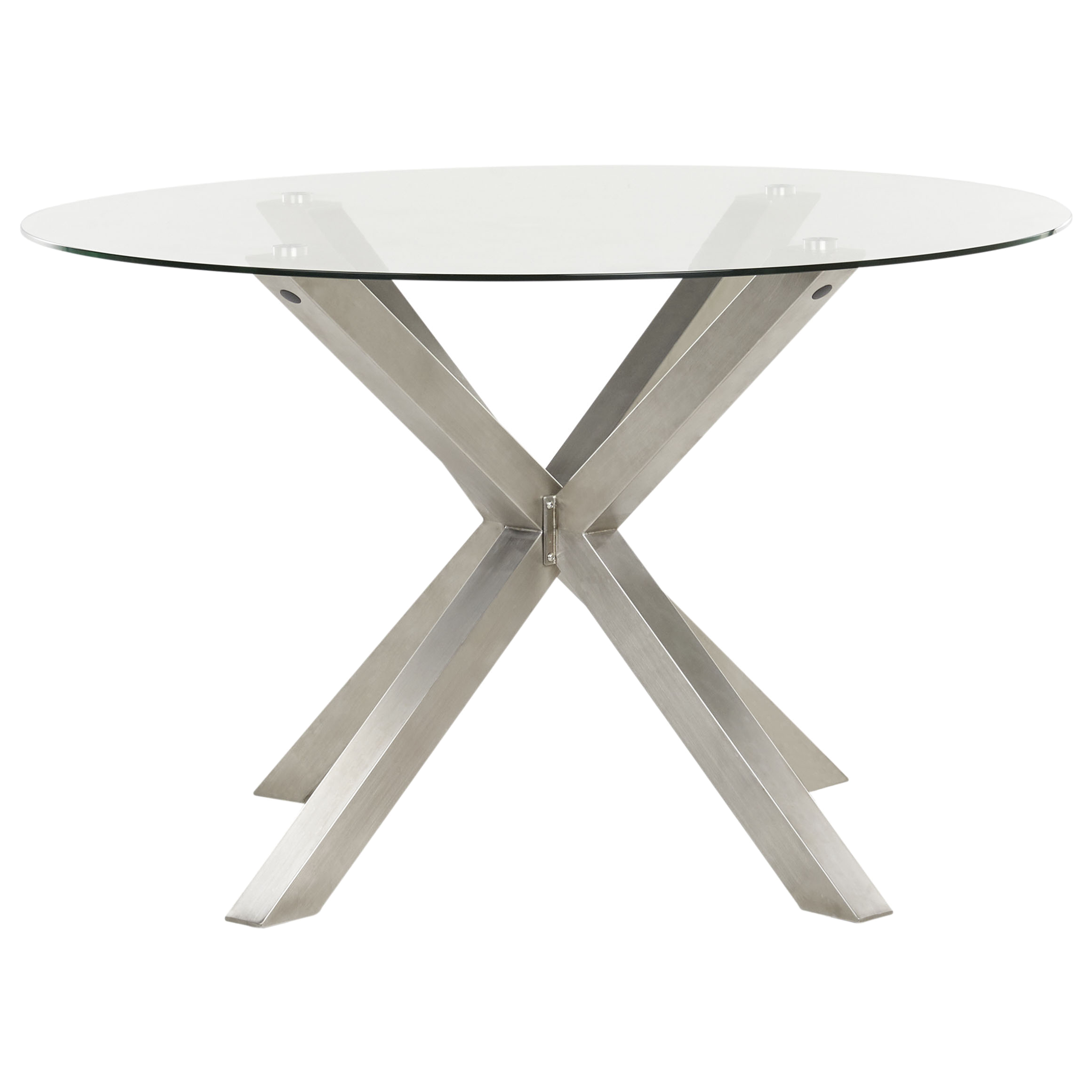Trädgårdsmatbord MALETTO 120 cm 120 cm Glas Silver