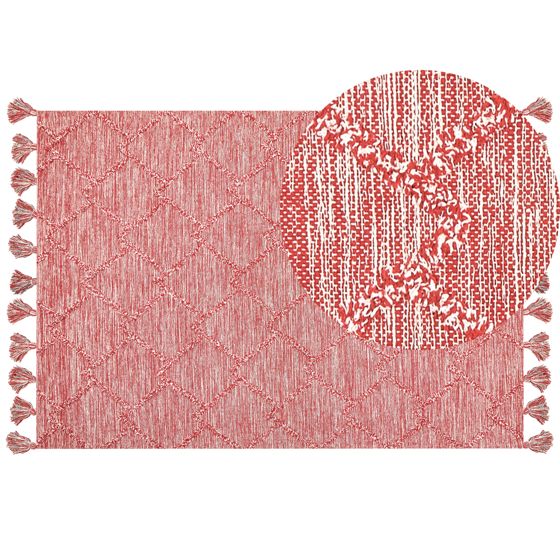 Matta NIGDE Röd 160 x 230 cm Bomull