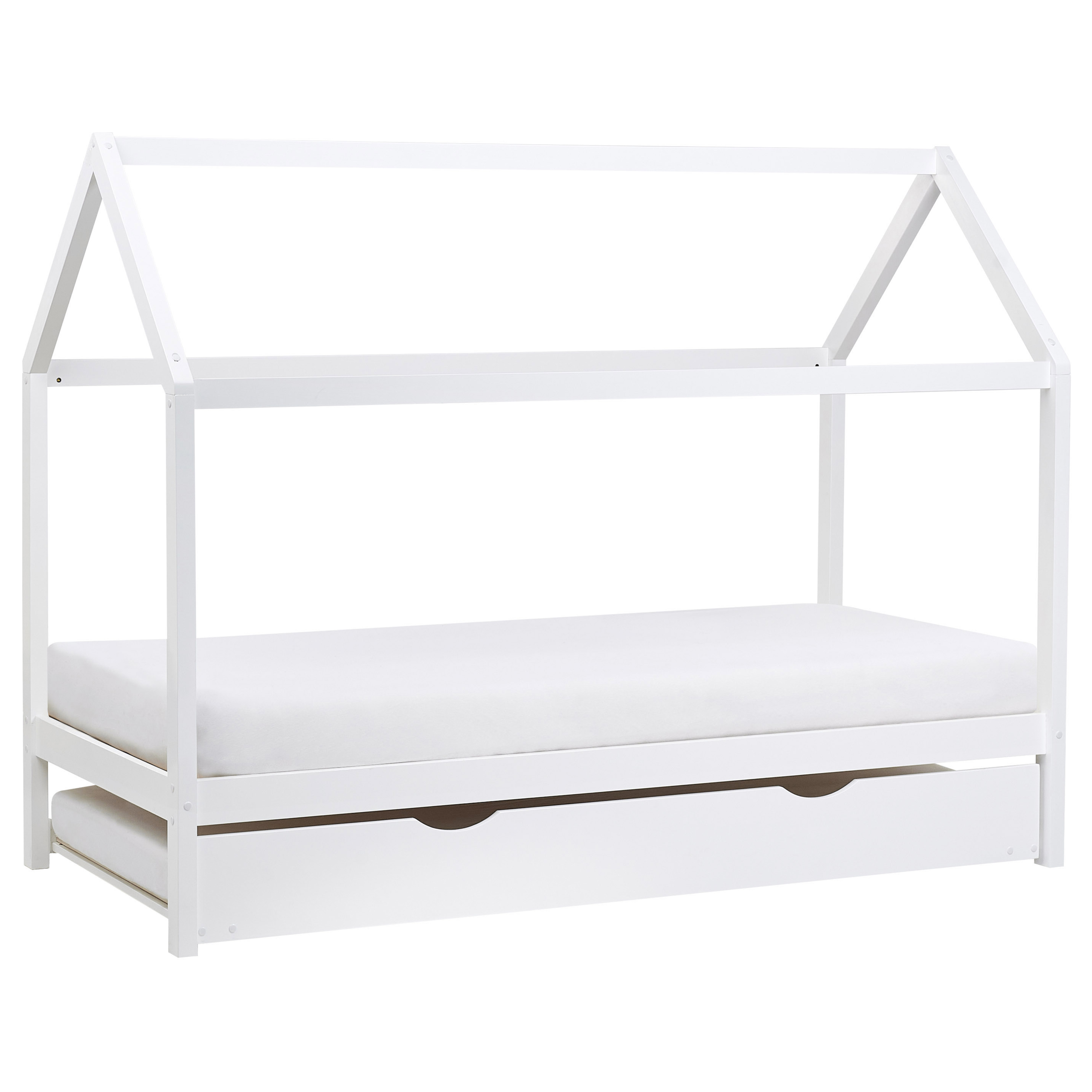 Utdragbar barnsäng Furu CRILLON 90 x 200 cm Vit