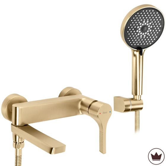 REA Premium badkarsblandare Maxim , Borstat guld, 20,3x20x11,5cm