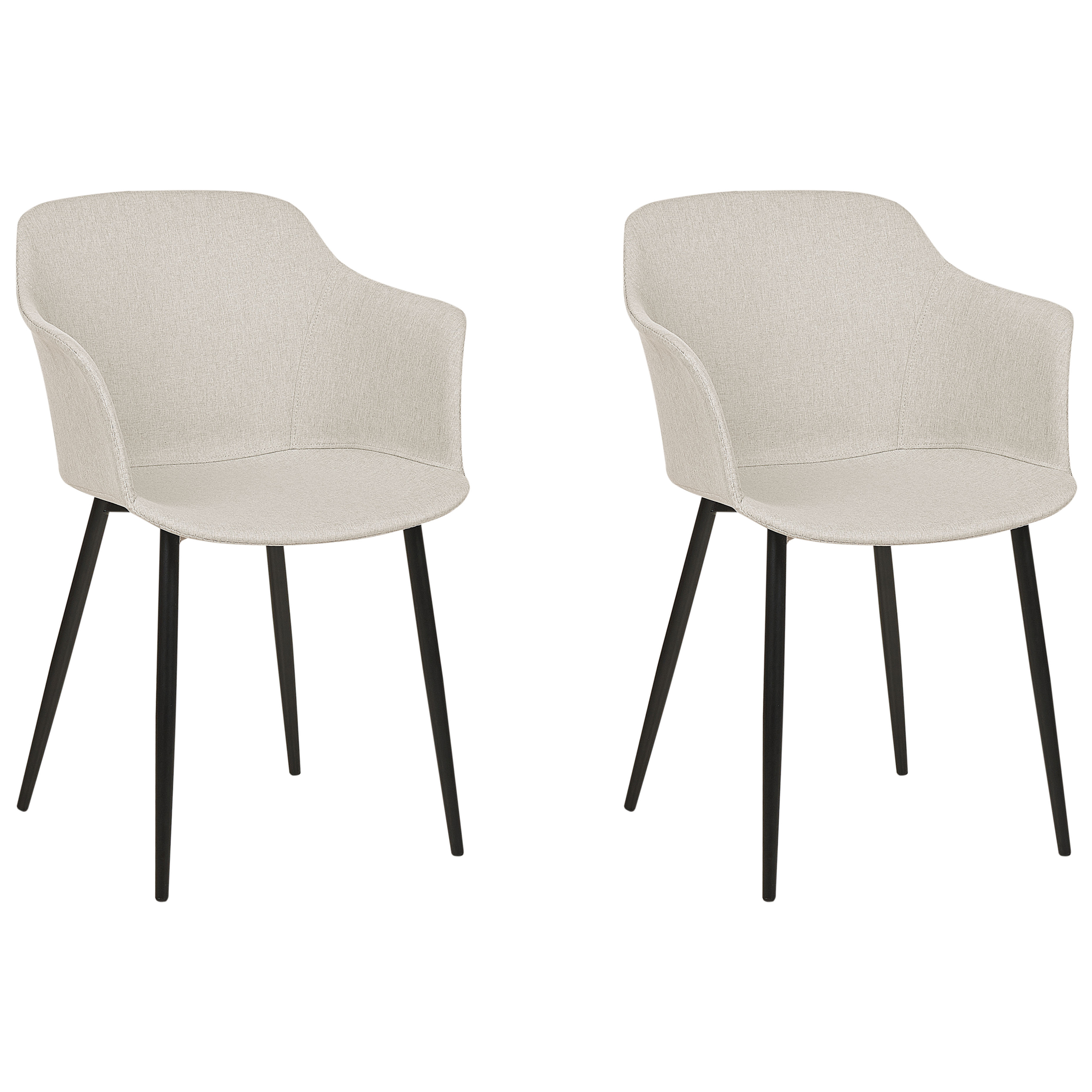 Set med 2 matstolar ELIM Ljusbeige