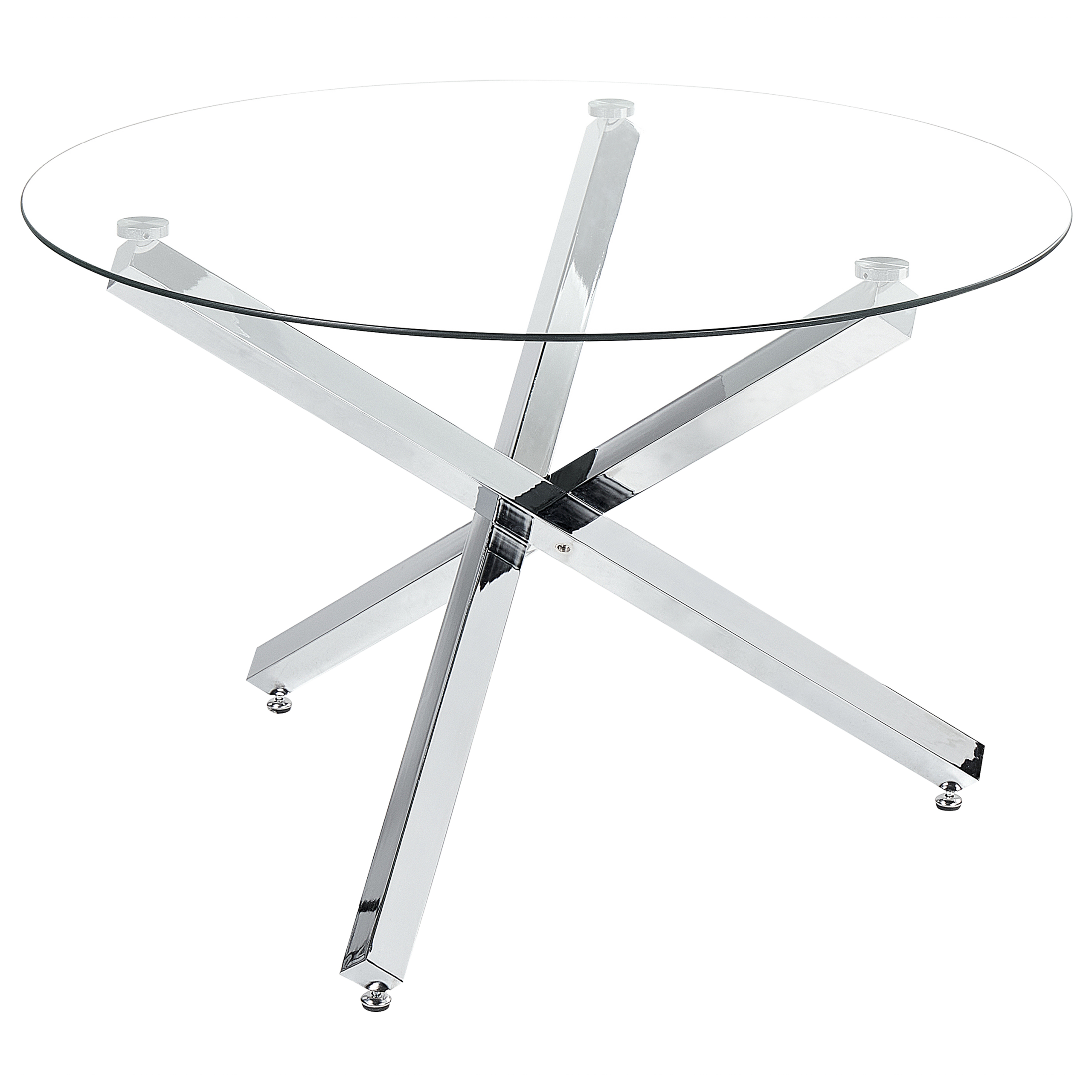 Matbord BUTLER Silver 110 cm 110 cm Härdat glas