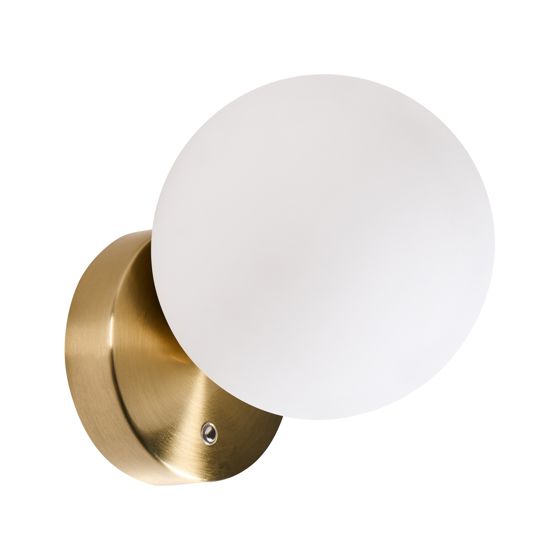 LED-vägglampa TEIFI med dimmer Glas Vit