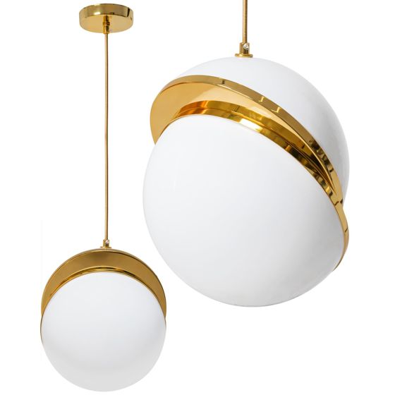 TOOLIGHT hängande taklampa APP481-1CP Vit/Guld 27,5x25x27,5cm