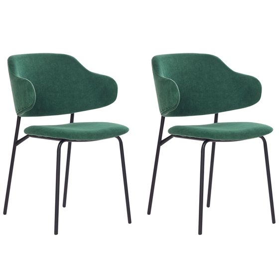 Set med 2 matstolar KENAI Mörkgrön