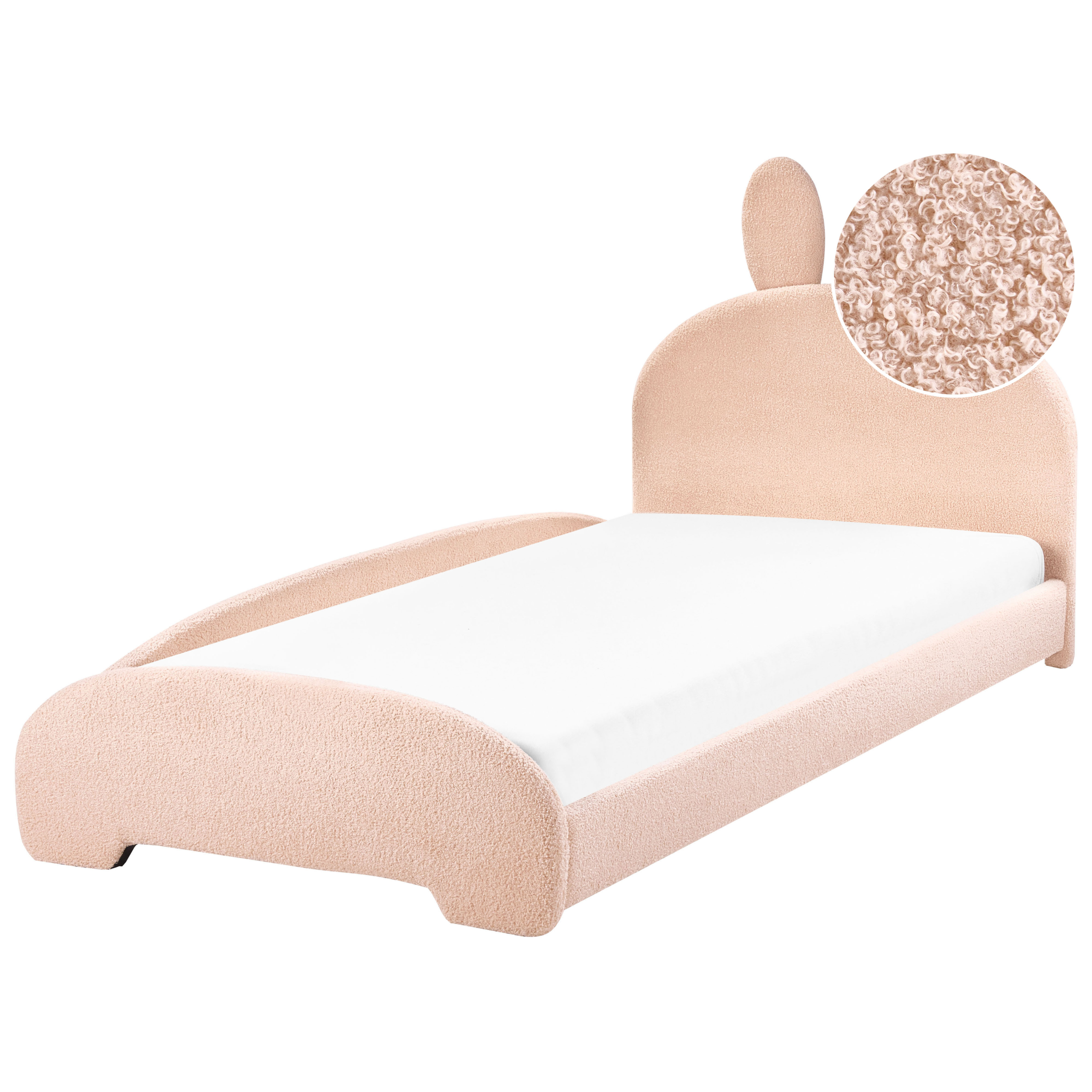 Barnsäng Kanin Bouclé PERROS 90 x 200 cm Beige