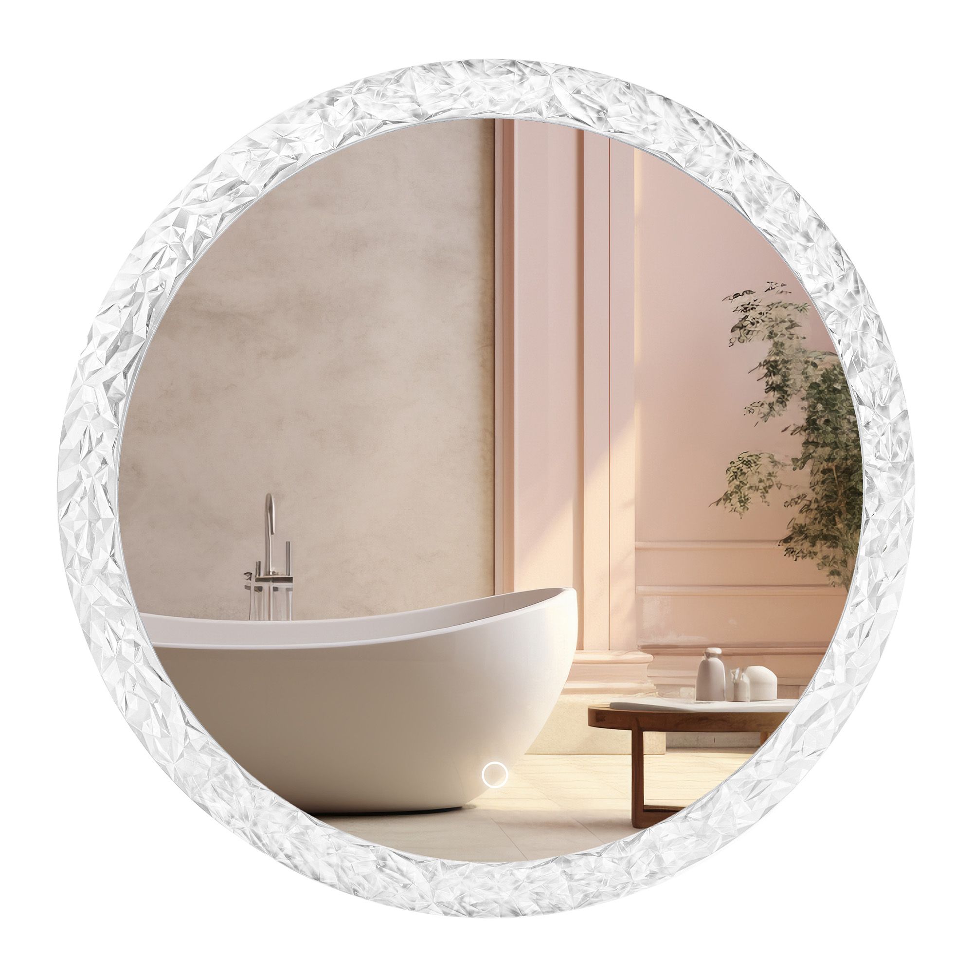 REA spegel LED YH-3562 60CM Transparent 60x60x60cm