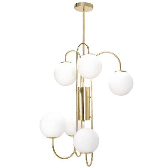 TOOLIGHT hängande taklampa APP1003-6CP Guld 65x12x98cm