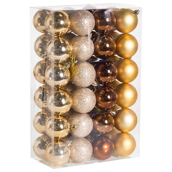Set med 48 julgranskulor KOLIMA Guld