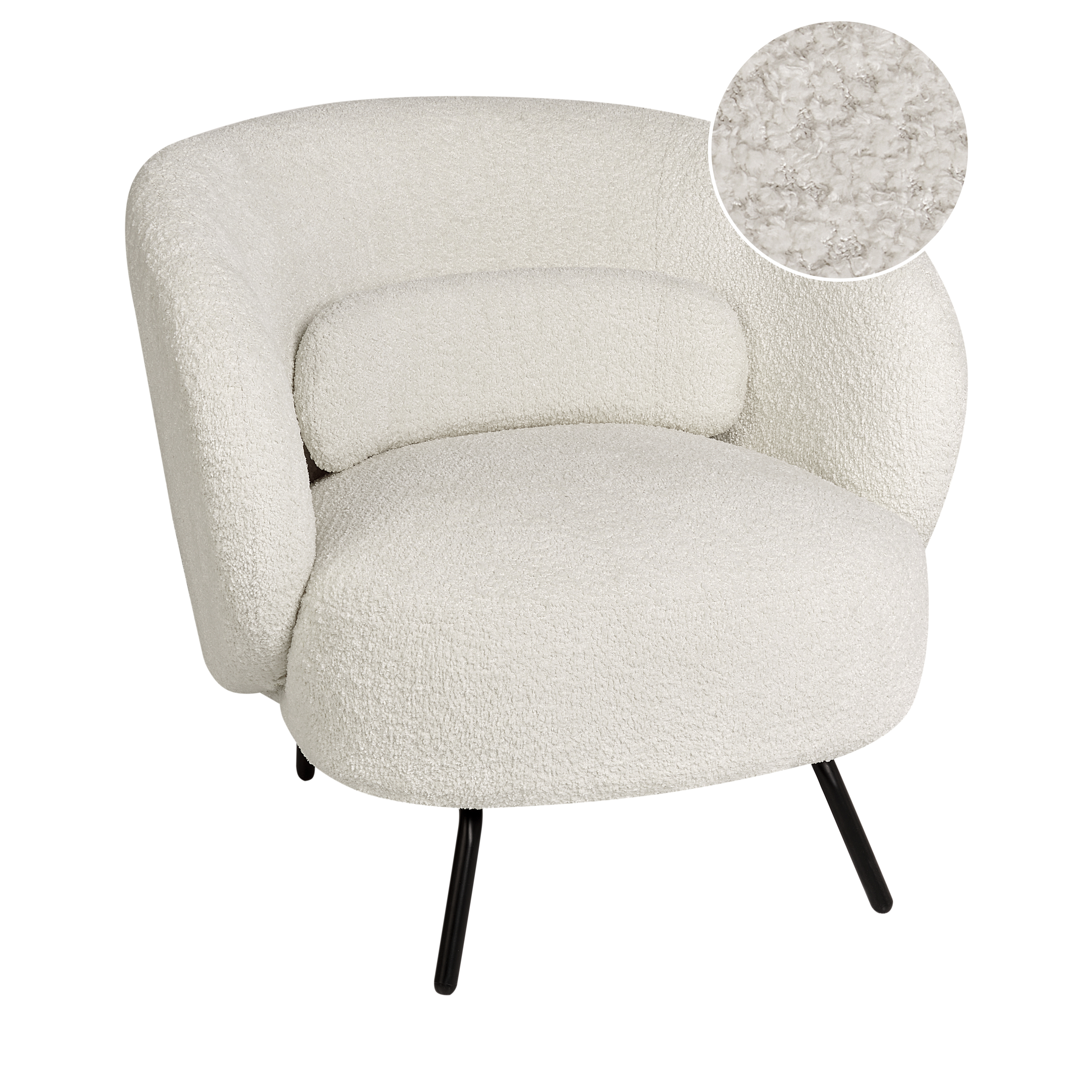 Fåtölj MAKELA Bouclé Off-White