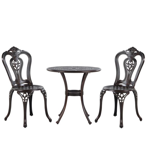 Caféset BOVINO Metall Mörkbrun