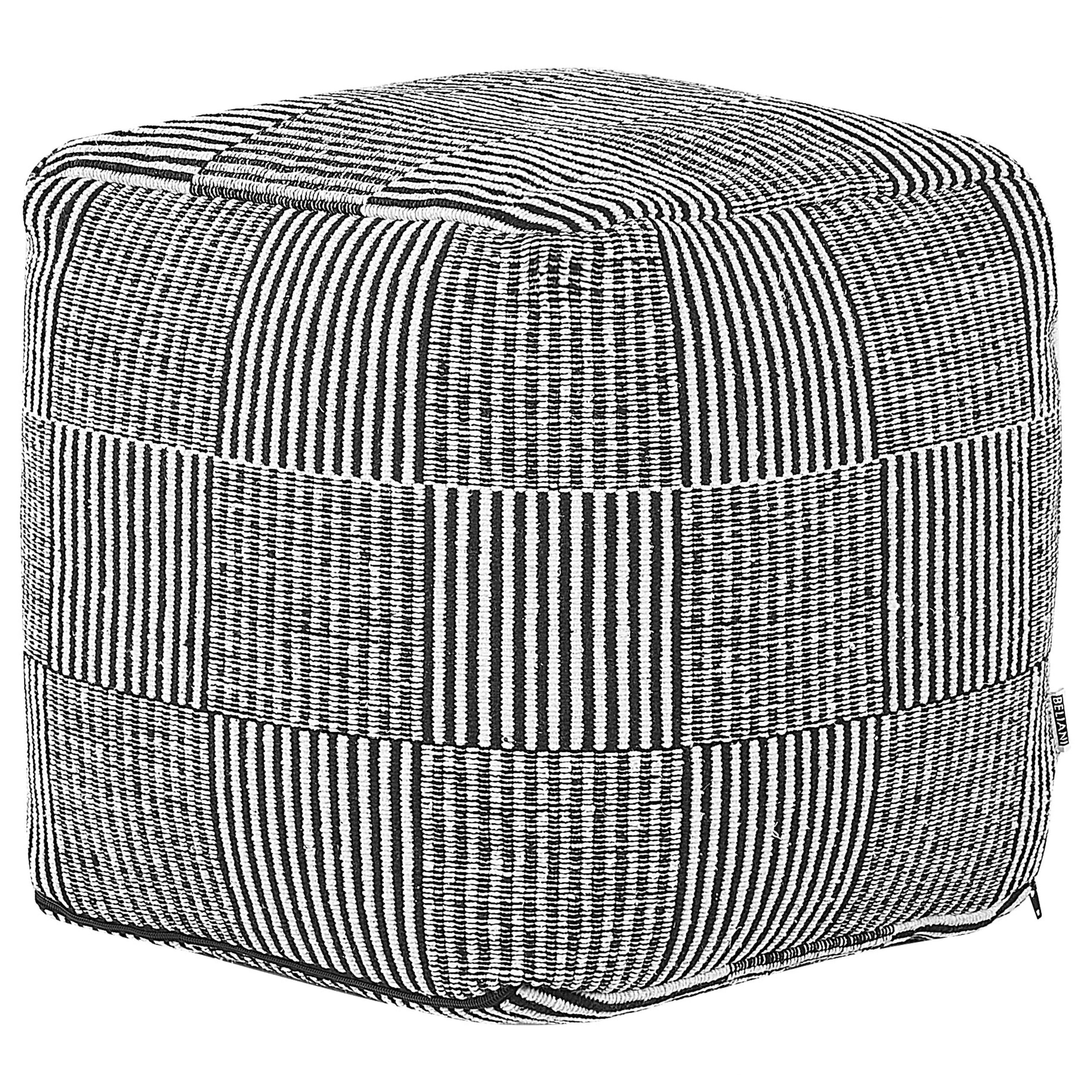 Sittpuff PANDRAN Bomull Svart/ Vit