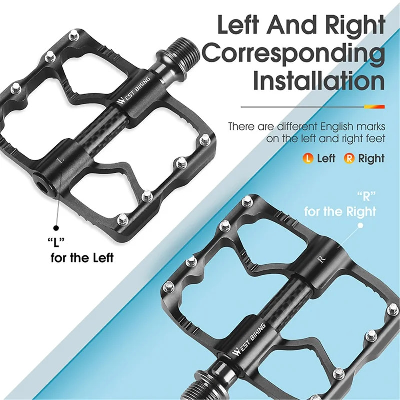 Pedaler halkfria legering aluminium och fiber kolfiber