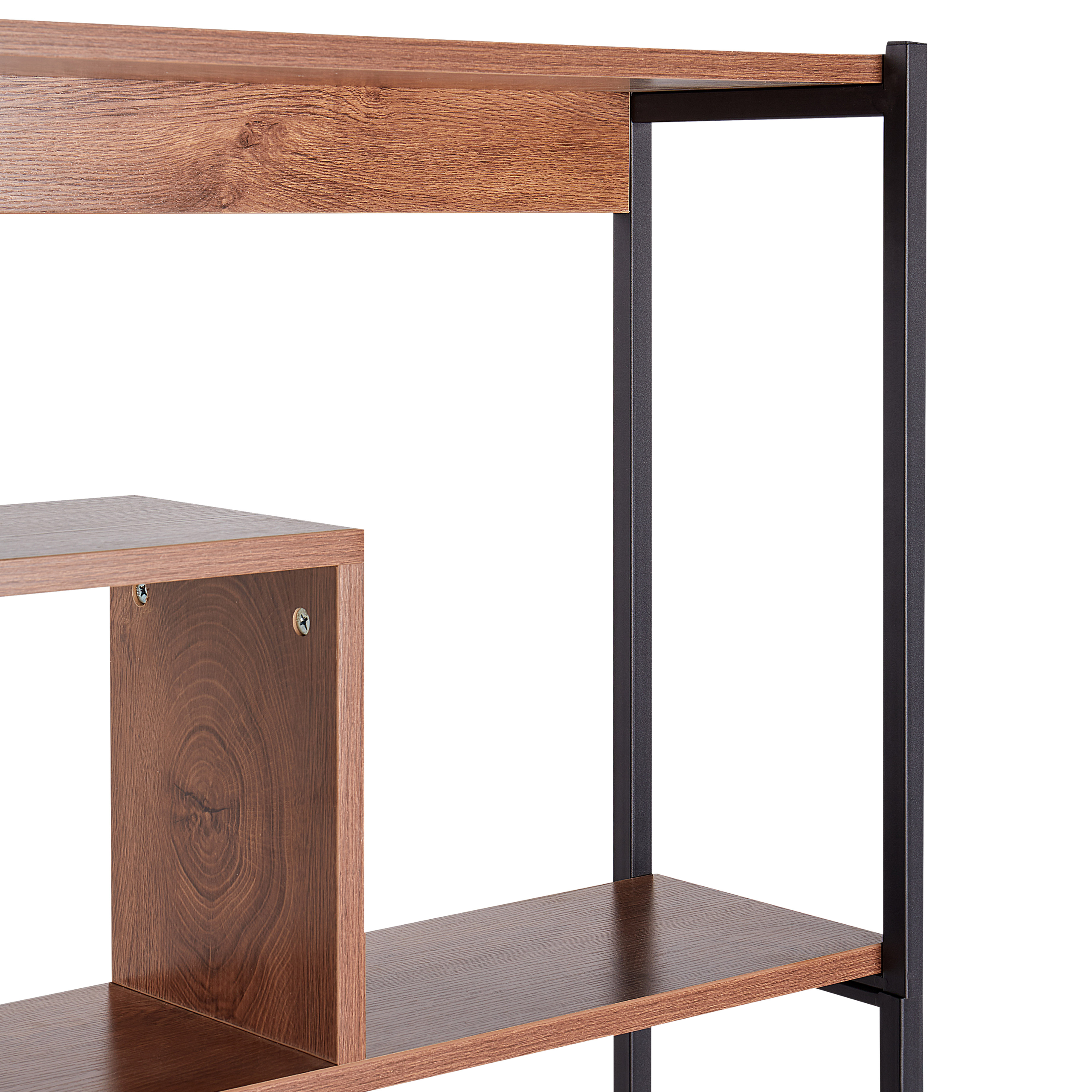 Hyllsystem med 6 hyllplan DAVEN 180 cm Brun