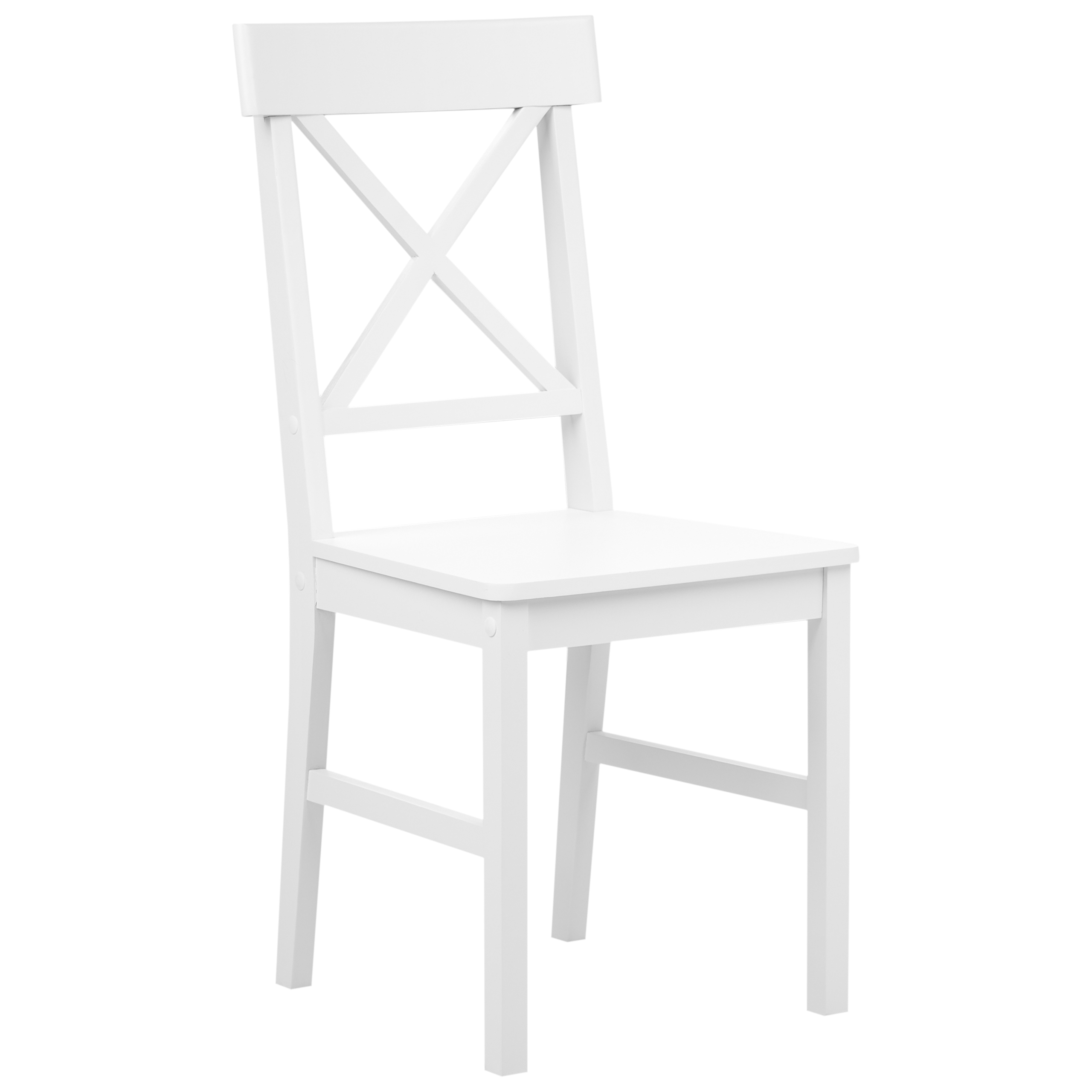 Set med 2 matstolar BARLEE Poppelträ Vit