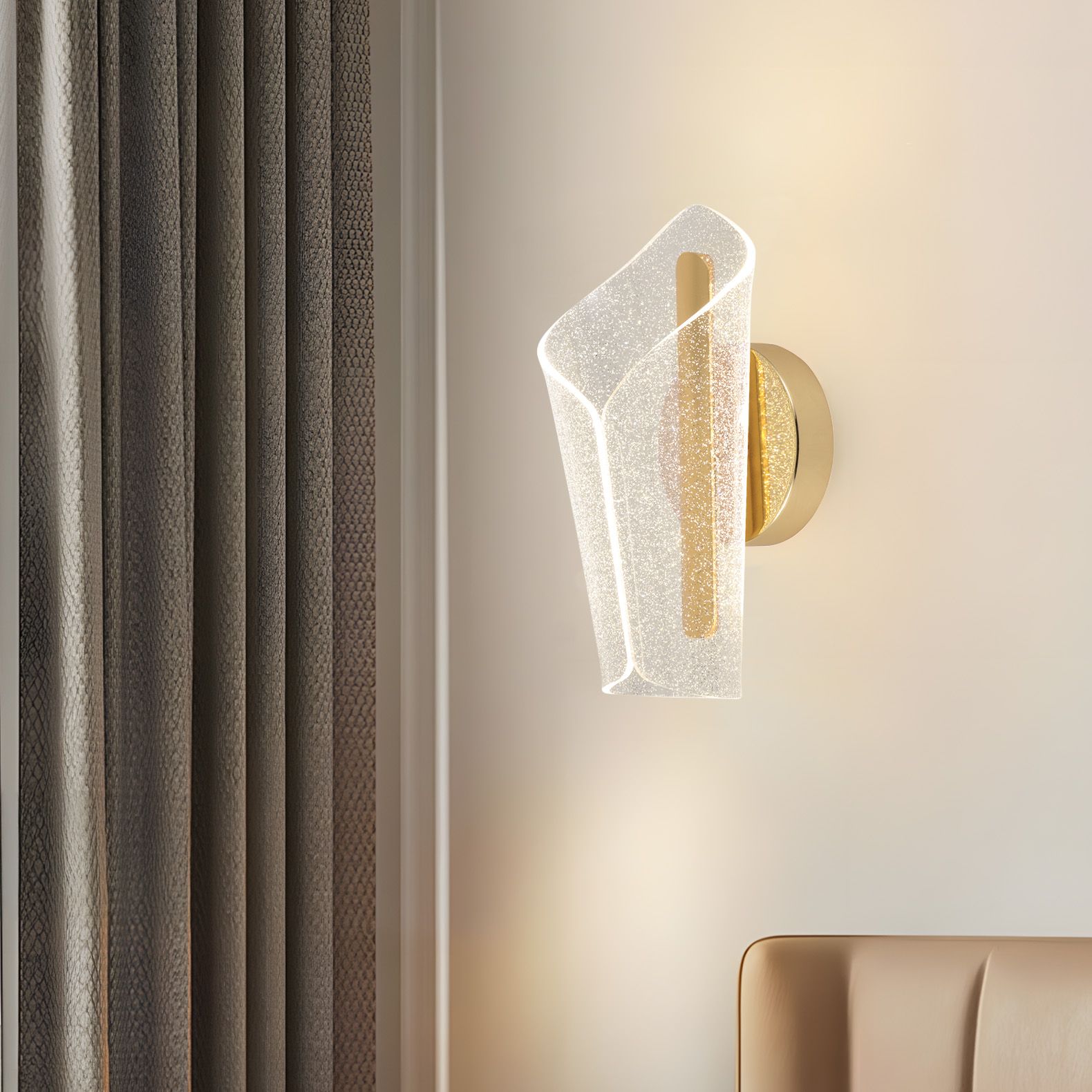 TOOLIGHT vägglampa G030-W LED Guld 23x13x23cm