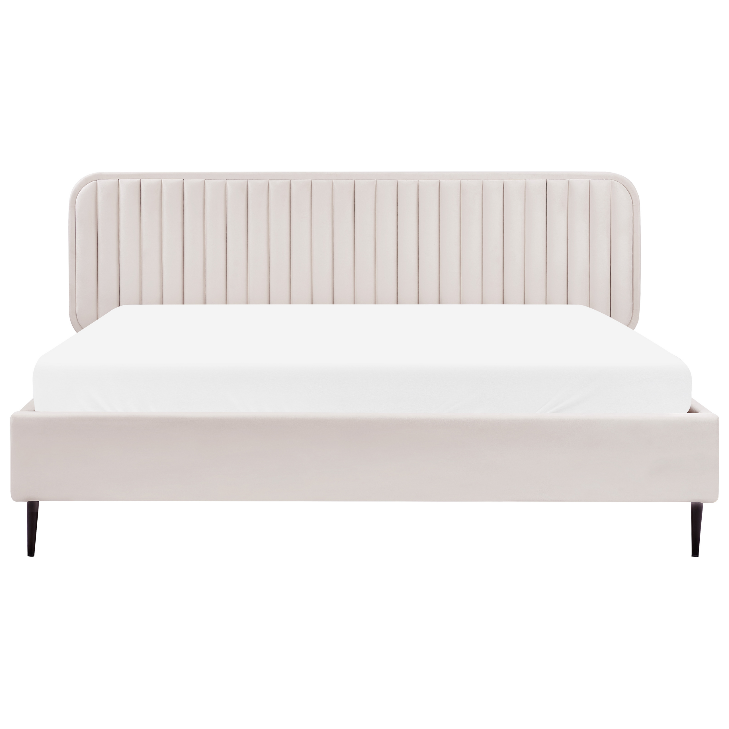 Säng med lamellram Sammet BRIN 180 x 200 cm Beige