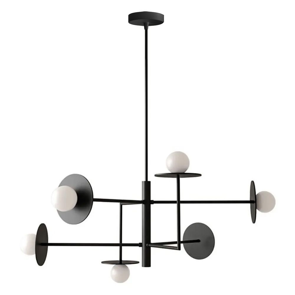 TOOLIGHT hängande taklampa APP1668-6CP Svart 68x68x71cm