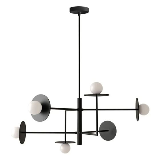 TOOLIGHT hängande taklampa APP1668-6CP Svart 68x68x71cm