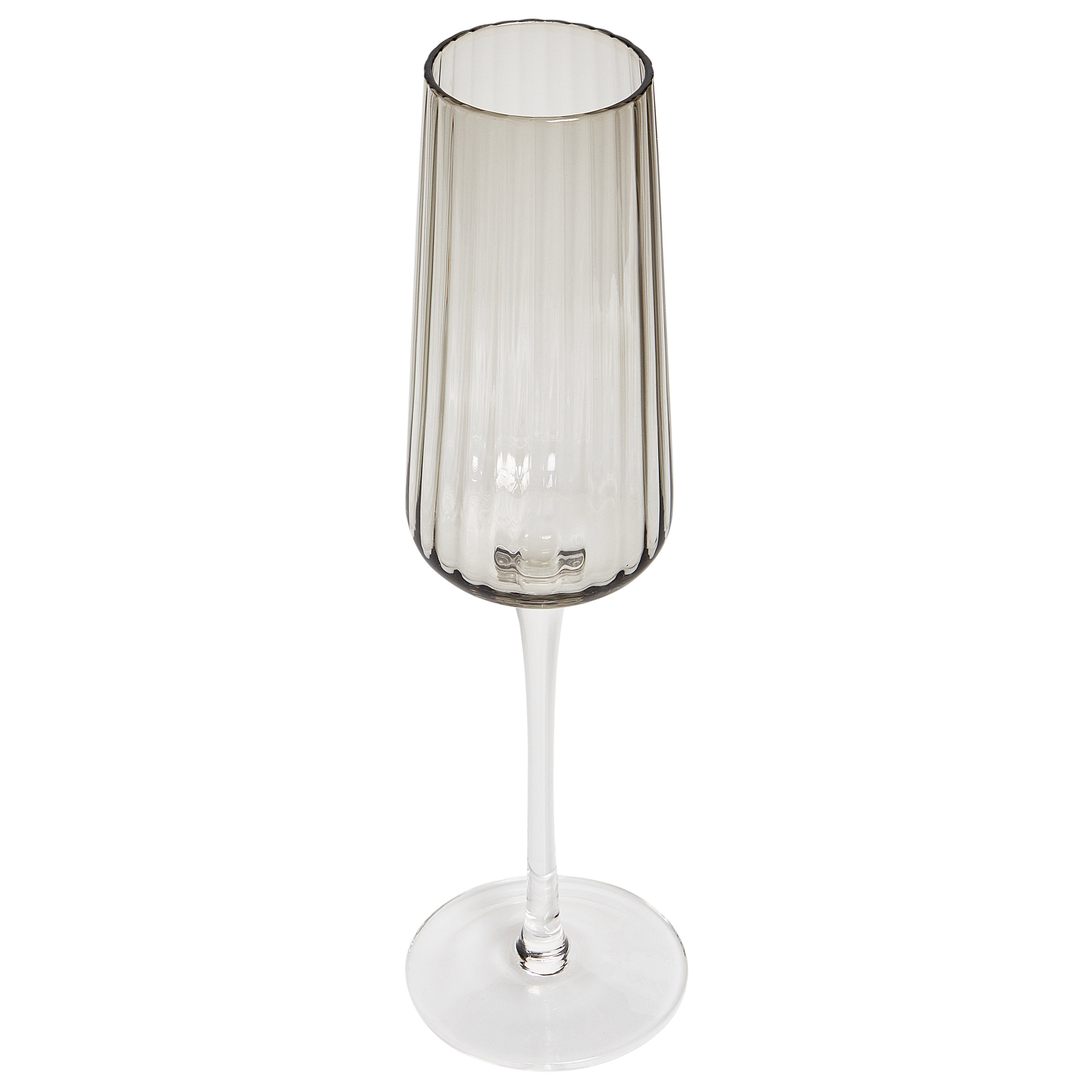 Set med 4 champagneglas QUARTZ 230 ml Grå