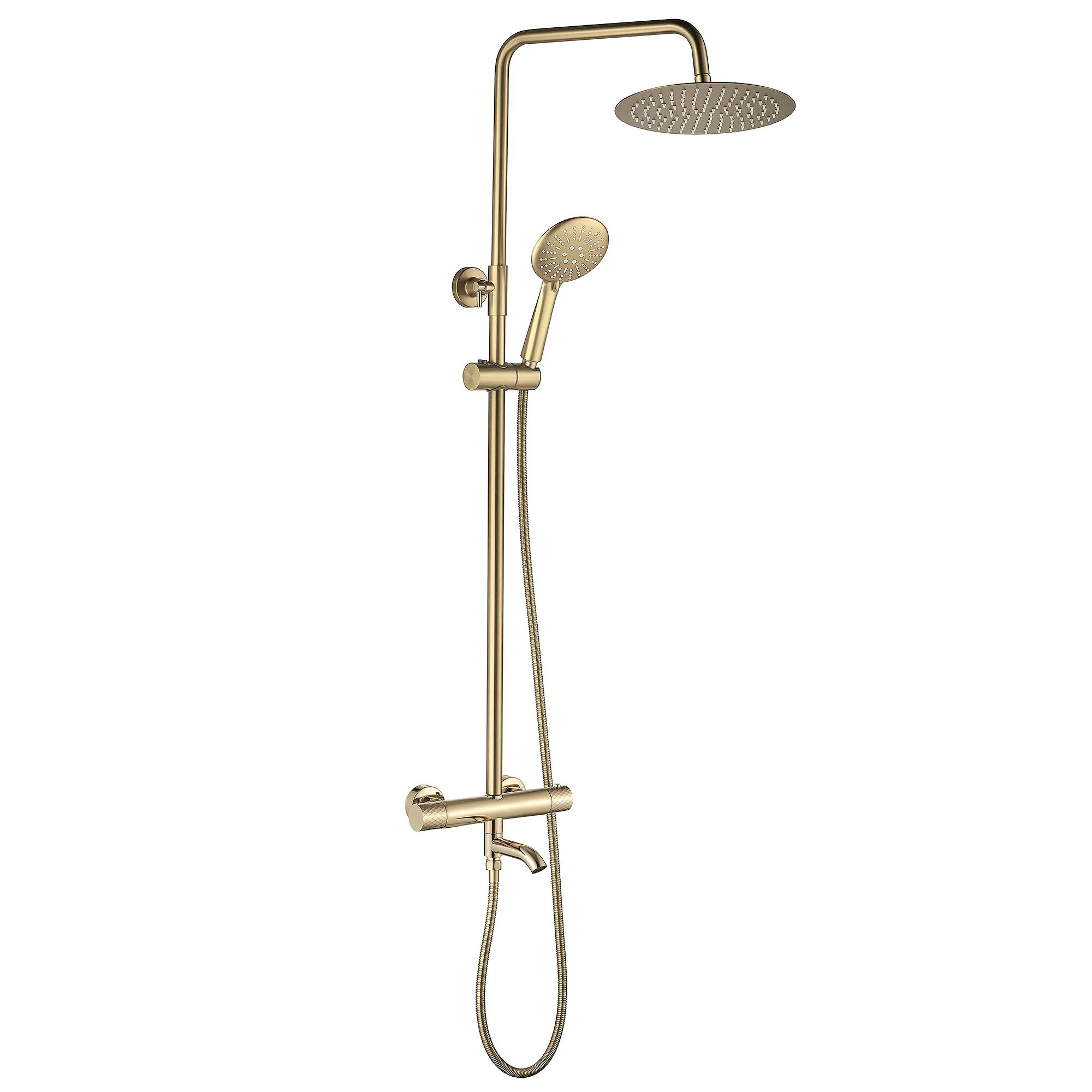 REA Duschset Lungo Diamond Guld, 27x34,5x117cm