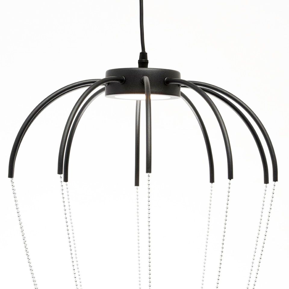 Toolight Hängande taklampa APP1477 Svart 23x19x23cm