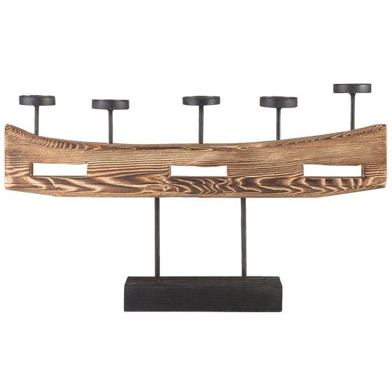 Ljusstake GUATEMALA 36 cm Furu Brun