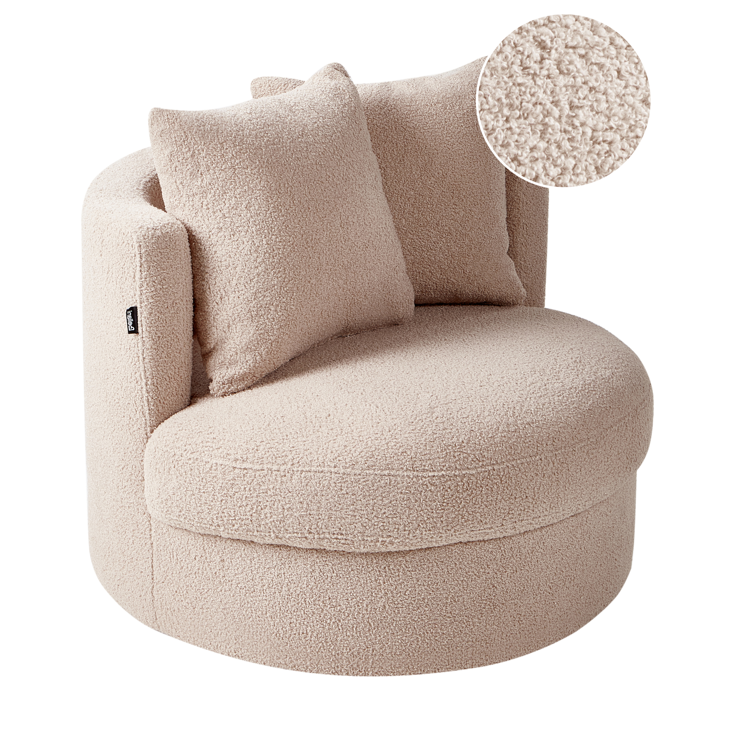 Fåtölj DALBY Bouclé Beige