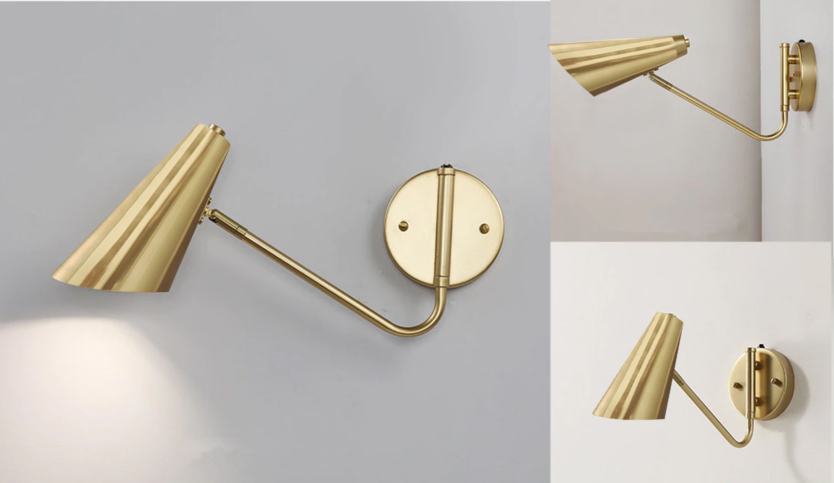 TOOLIGHT vägglampa APP1138-1W Guld 44,5x11x18cm
