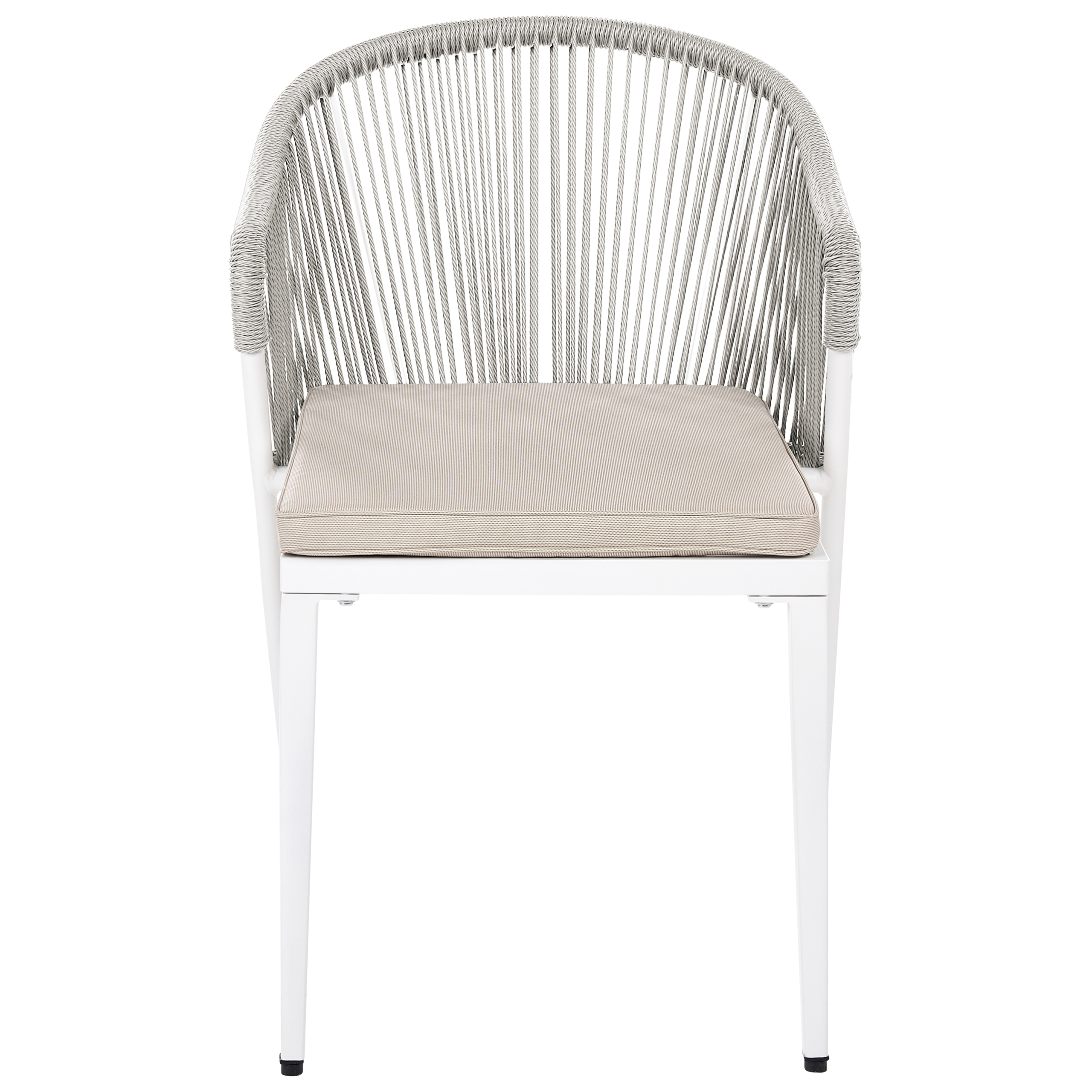 Set med 2 stolar med dynor PARANEA Metall Off-White