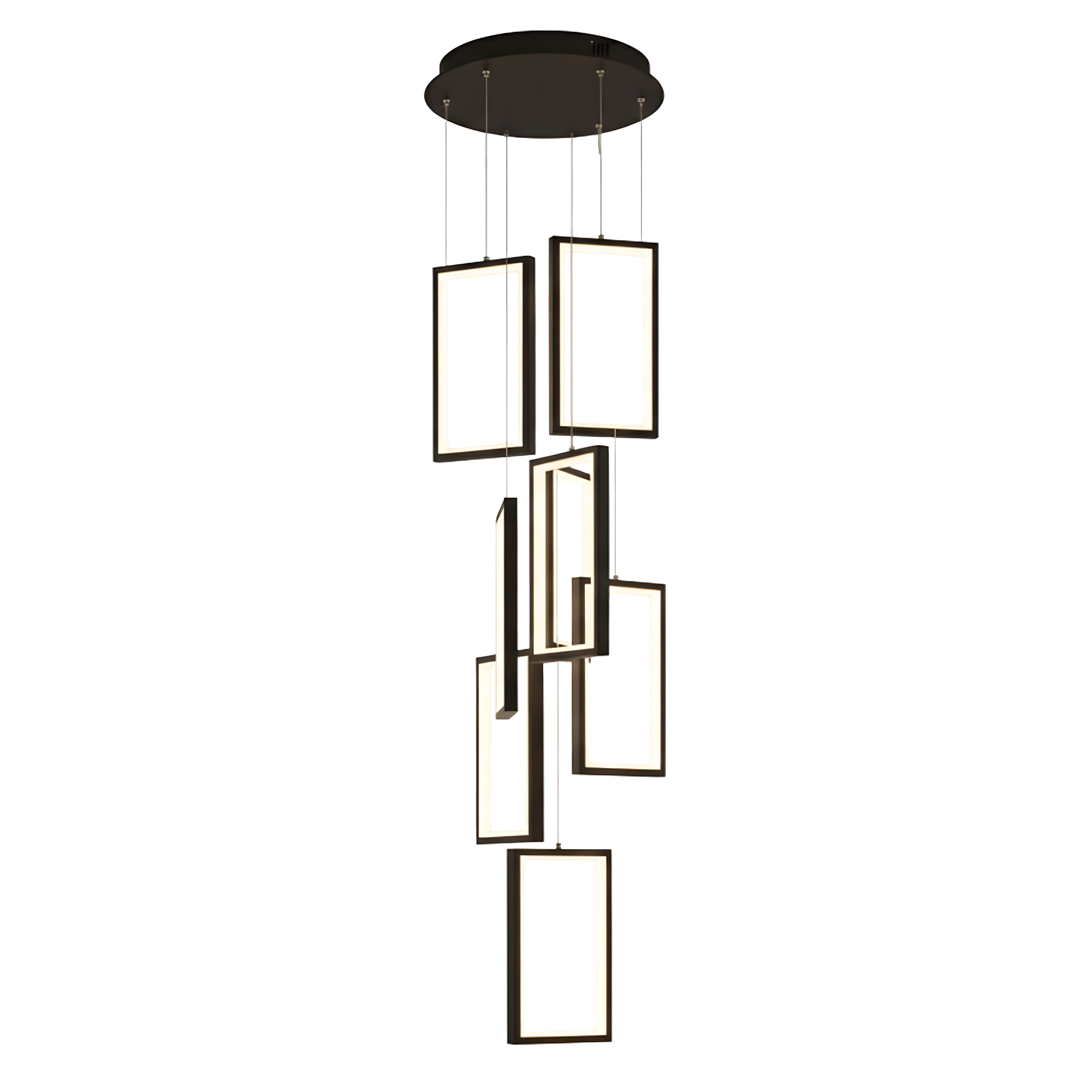 TOOLIGHT hängande taklampa LHJ089-7CP LED Svart/Vit 30x30x20cm