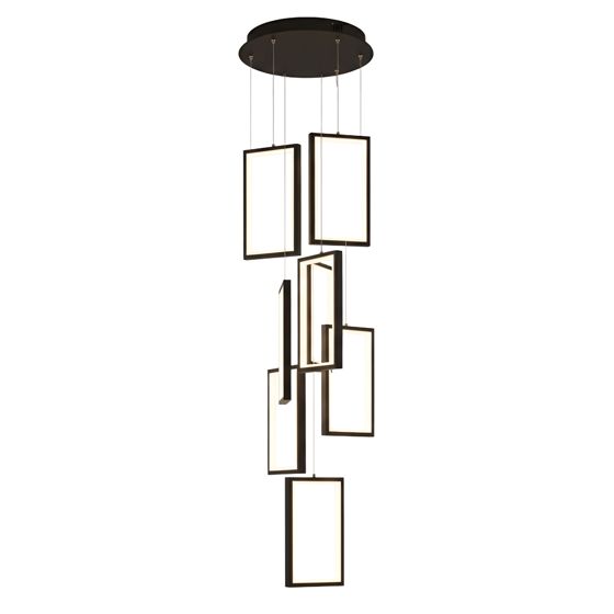 TOOLIGHT hängande taklampa LHJ089-7CP LED Svart/Vit 30x30x20cm