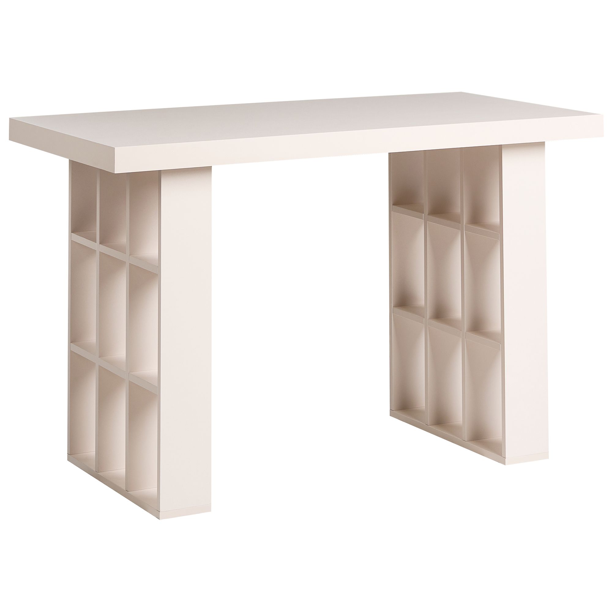 Skrivbord ELURA 120 cm 60 cm med hyllor Ljusbeige