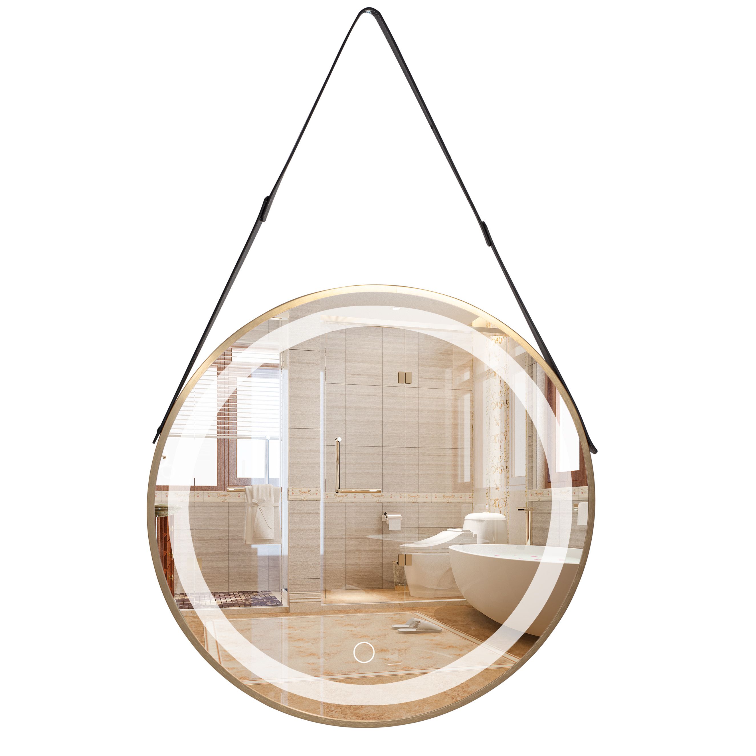 REA spegel LED YH-3339 60CM Transparent 59,5x59,5x3,5cm