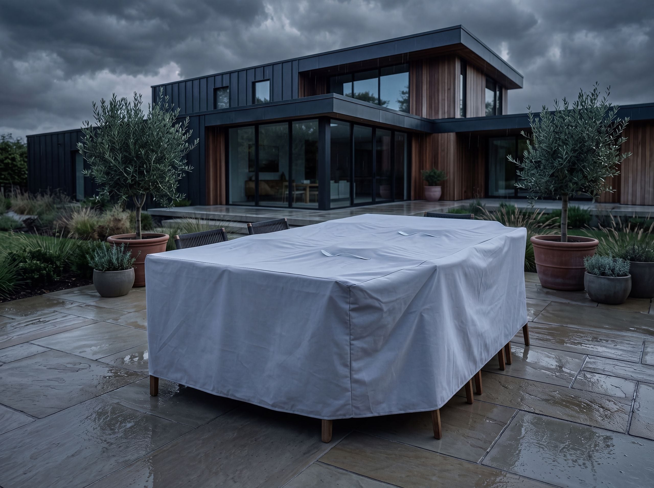 Regnskydd CHUVA 120 cm x 90 cm 65 cm Grå