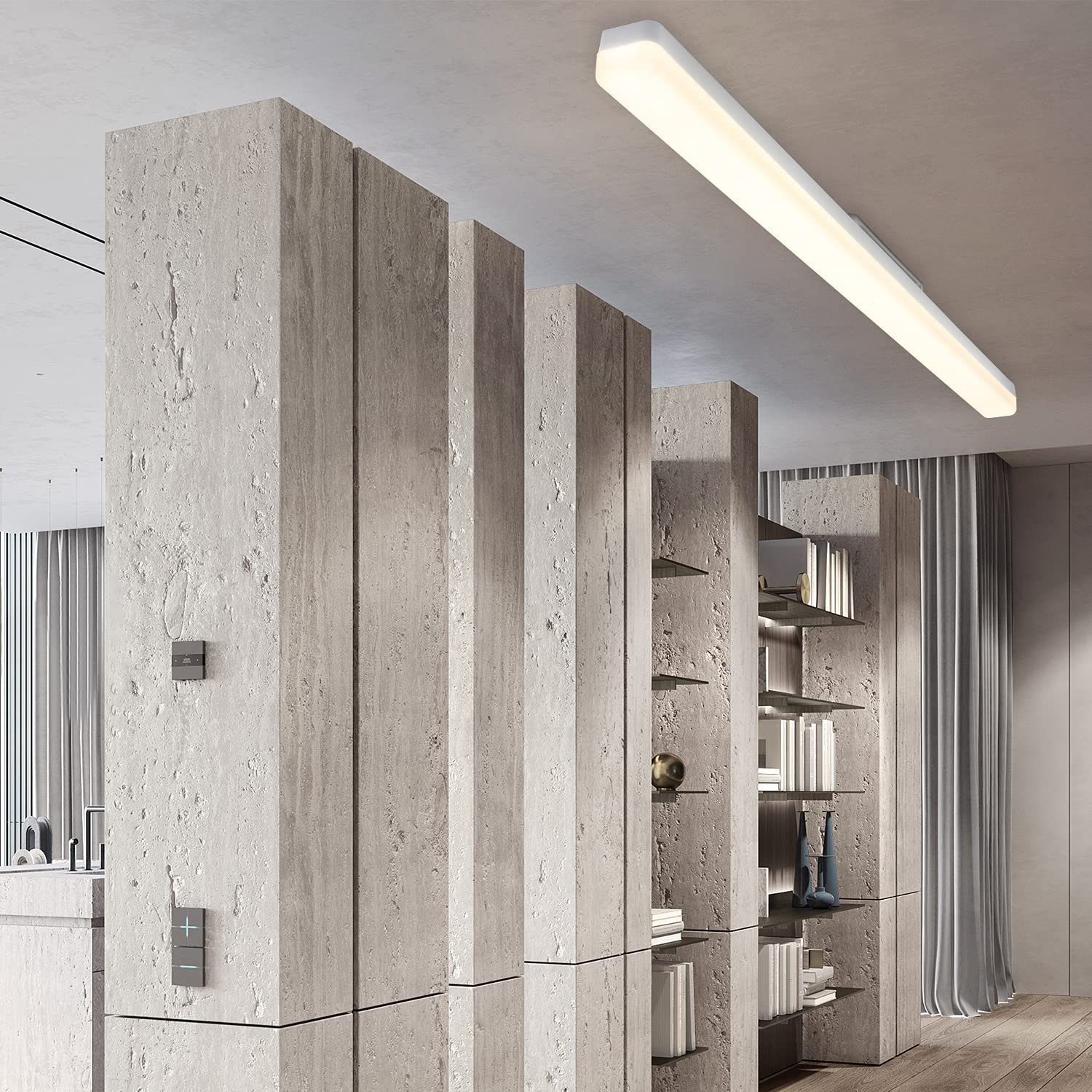 NETTLIFE LED - taklampa Vit, 4000K, 36W, 90CM Kök, lampa, dagsljus: lampa för köket
