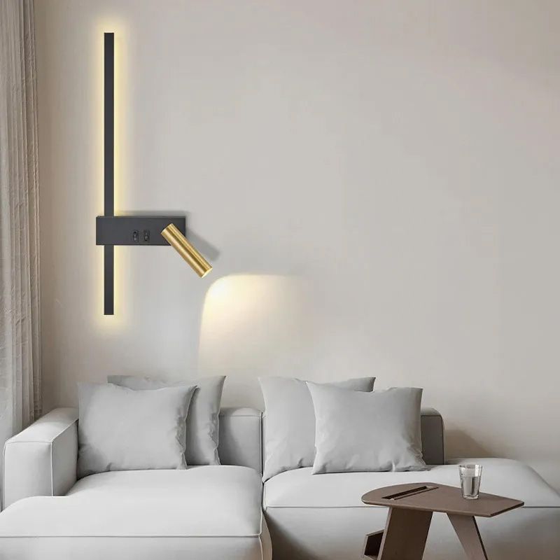 TOOLIGHT vägglampa APP1439-W Svart/Guld 51x16x51cm