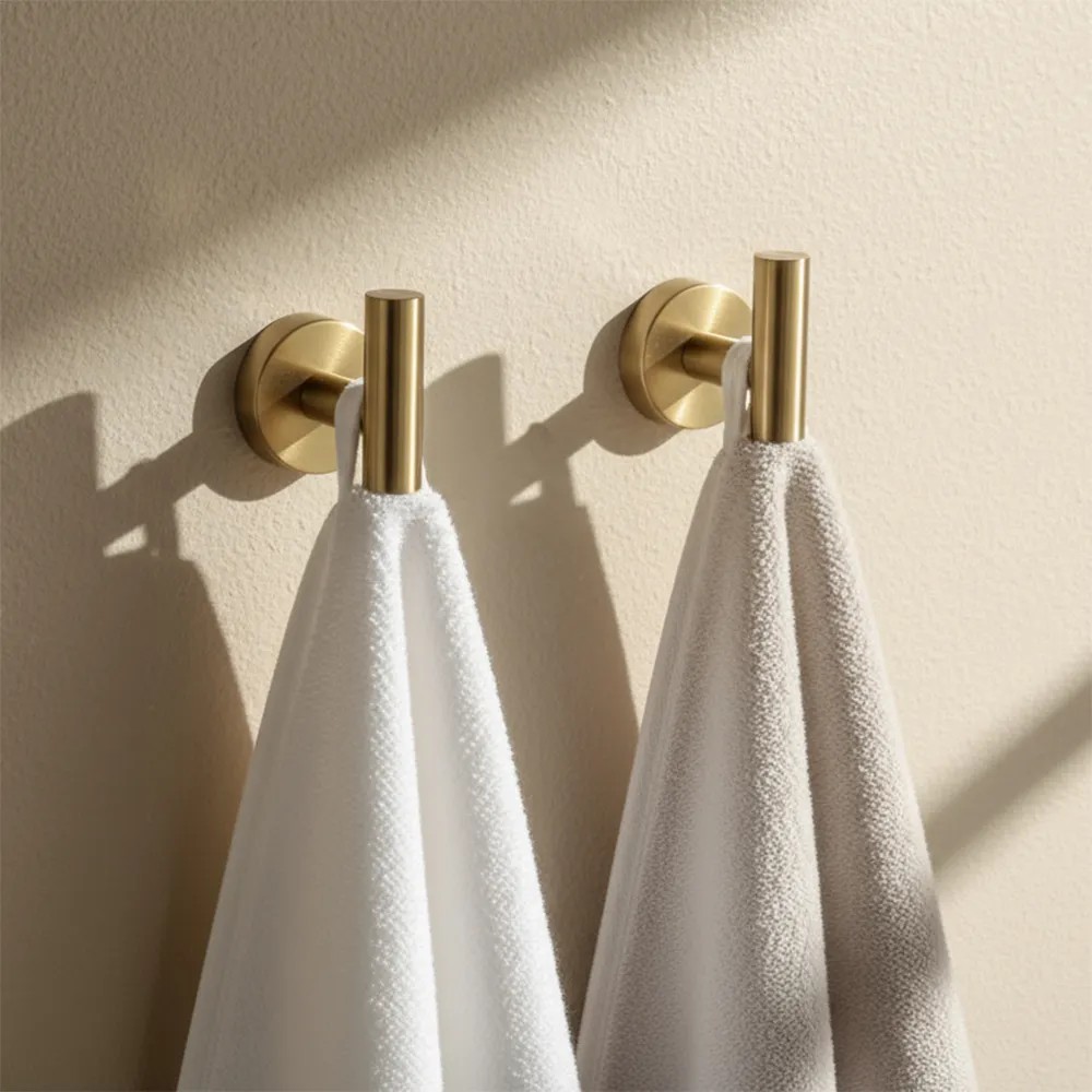 REA Set Med Badrumskrokar ARI Borstat Guld, 60x8x5cm