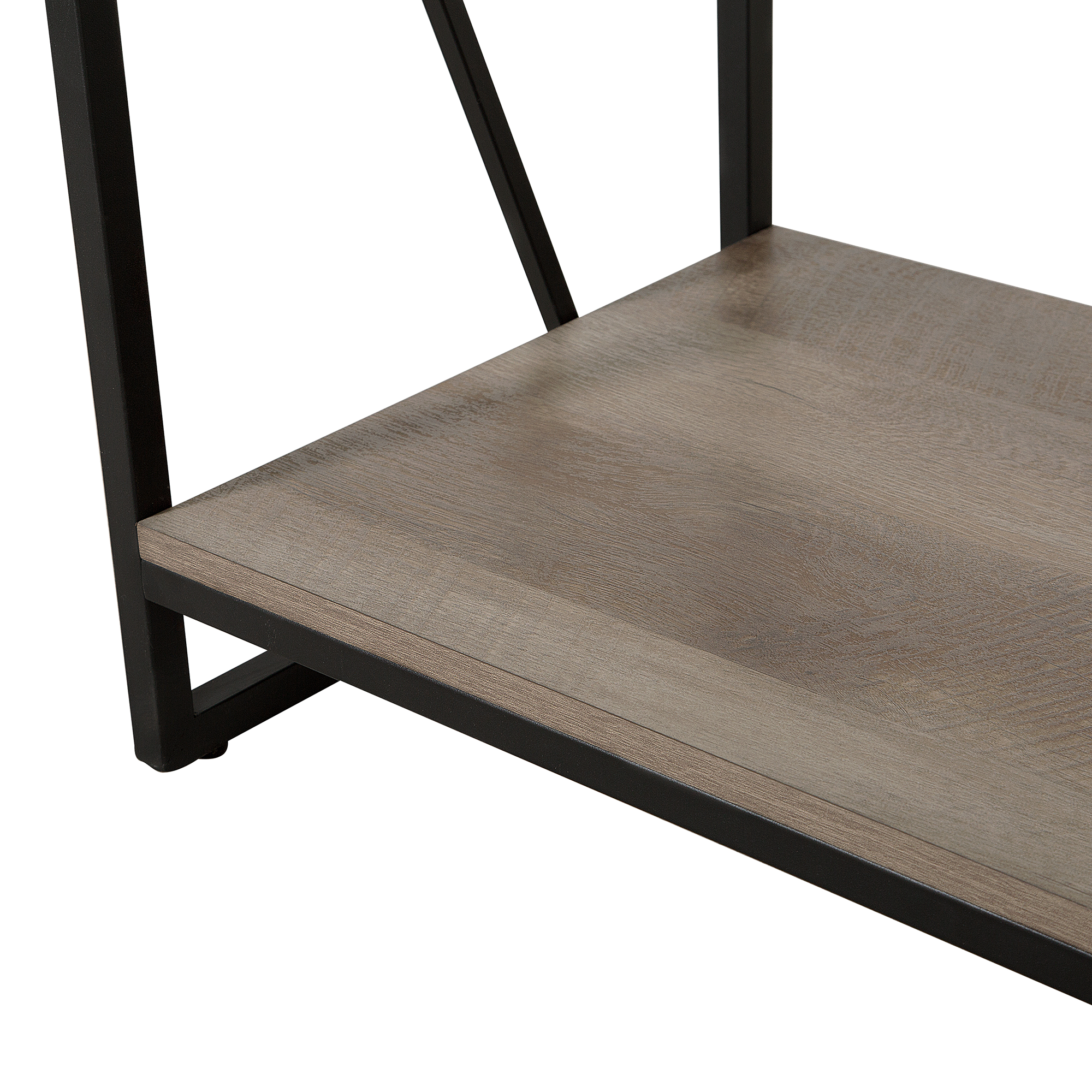 Bokhylla med 4 hyllor FORRES 143 cm Brun/ Svart
