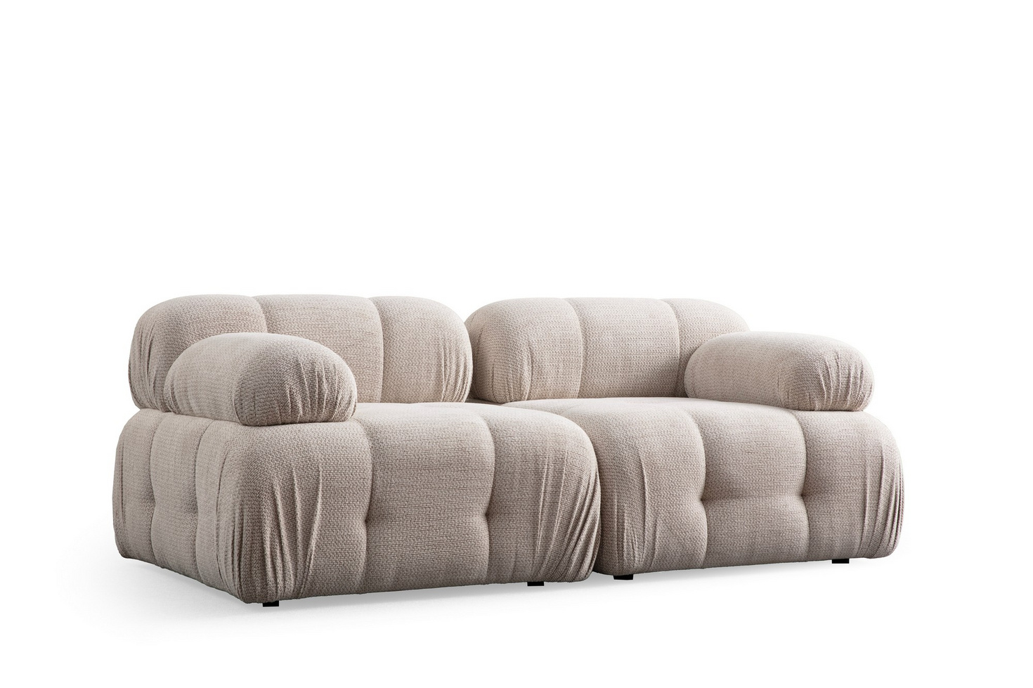 Norda Design Elegant tvåsitssoffa, 190x95x75 cm | stomme i bokträ, 100% polyester, mjukt skum | modern design