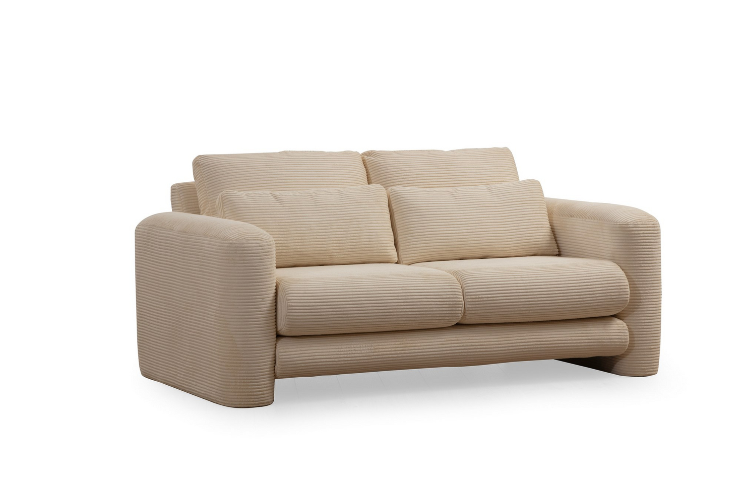Norda Design 2-sitssoffa, bokträstomme, 100 % polyester, 180 x 97 x 73 cm | mjuka skumdynor, portabel design