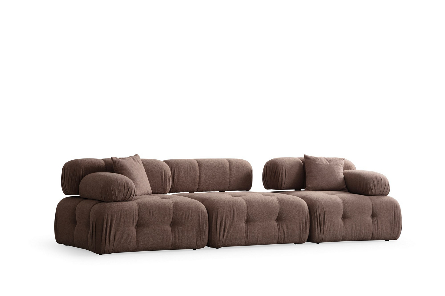 Norda Design Elegant 3-sitssoffa, 300x100x80 cm | Stomme i bokträ, 100 % polyester, kemtvättbart tyg