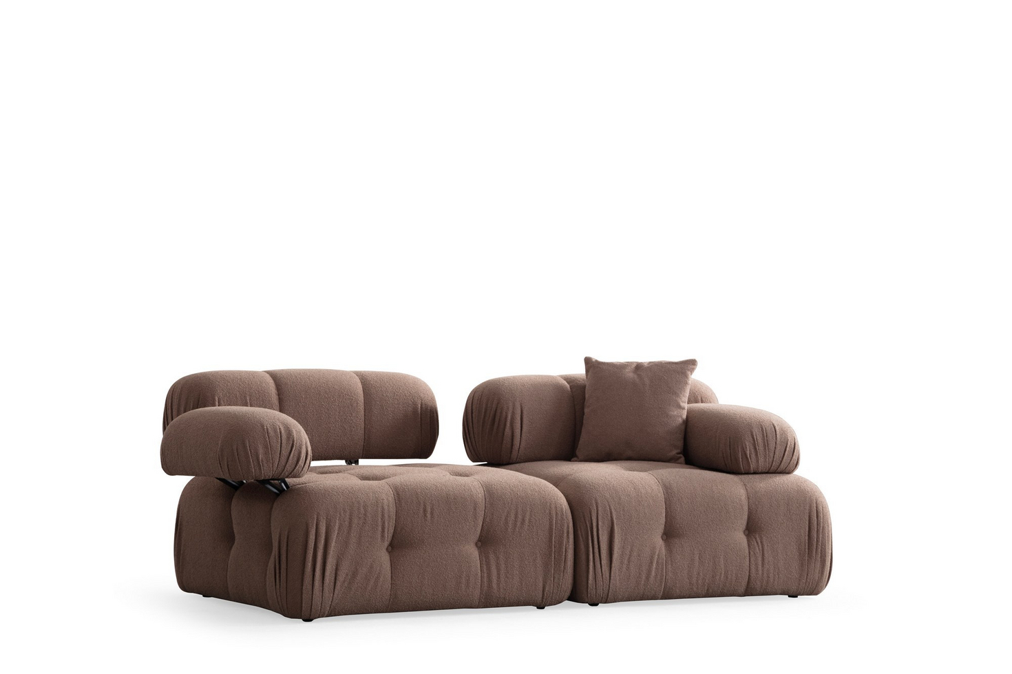 Norda Design 2-sitssoffa, ram i bokträ, 100 % polyester, 200 x 100 x 80 cm | mjukt skum och stilren design