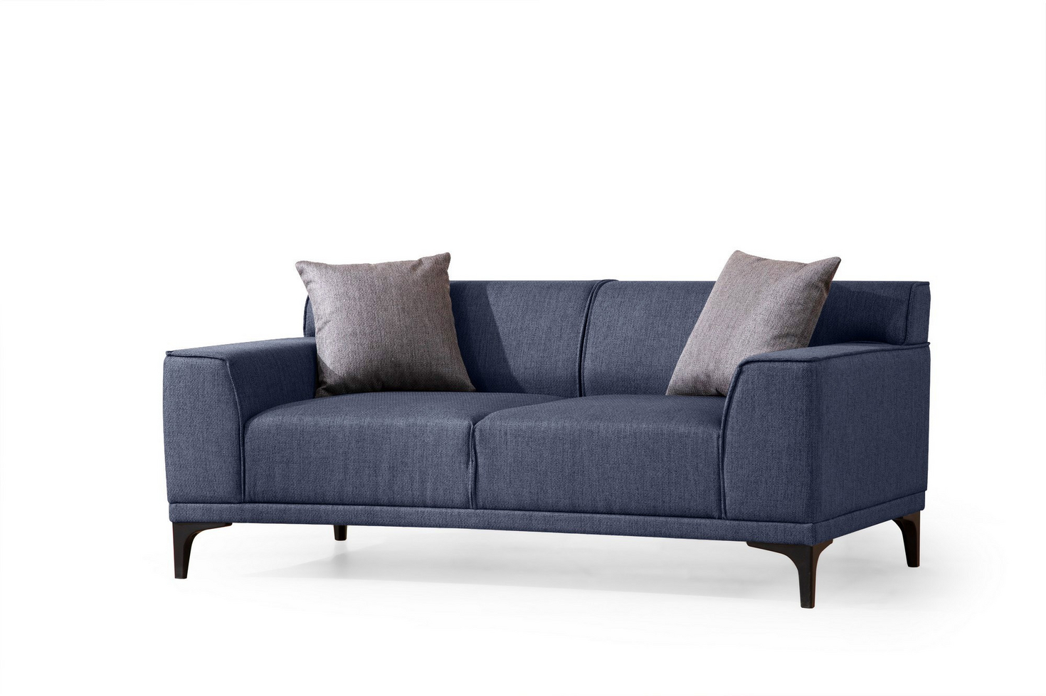 Norda Design Stilren 2-sitssoffa i tyg, 165 cm | Ram i bokträ, dynor i skum och dun, 2 kuddar ingår